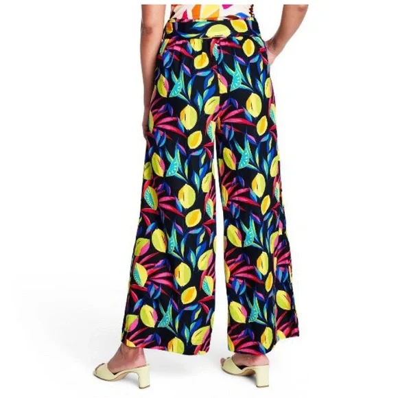 Lemon Print Wide-Leg Pants - Picture 5 of 7
